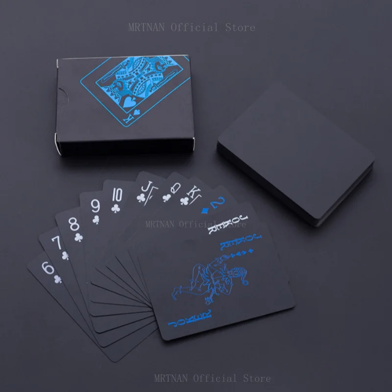 Carte da Poker Impermeabili Nere, Blu e Rosse | Mazzo Professionale da Magia e Board Game | Regalo Creativo